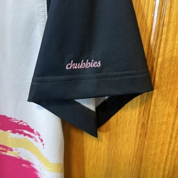 Chubbies Multicolor - 88% Polyester Bamboo 12% Spandex Golf / Tennis Polo Shirt - Picture 4 of 4